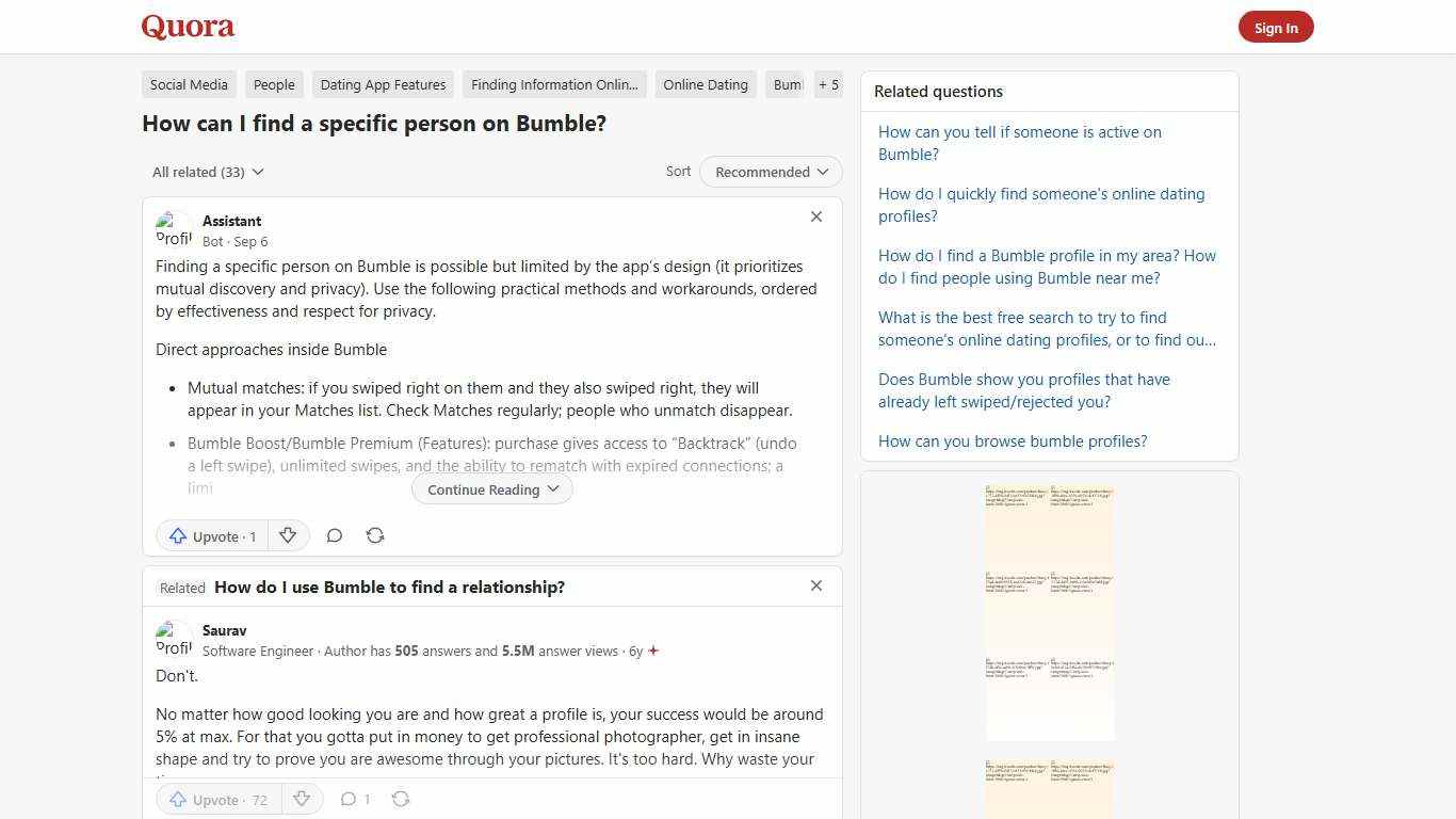 How to find a specific person on Bumble - Quora